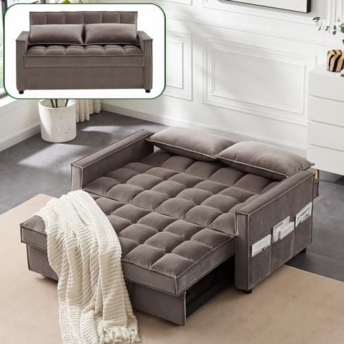 Convertible Sleeper Sofa Bed - No.1-Black