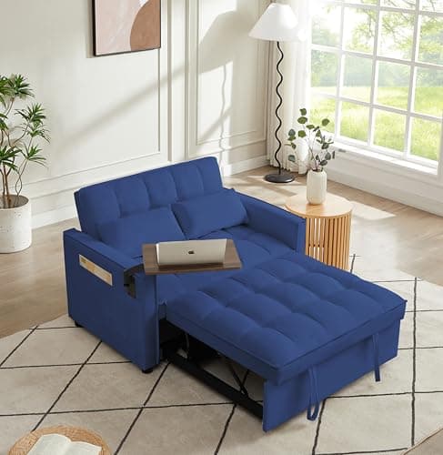 65'' 3-in-1 Folding Convertible Sofa Bed, Grey