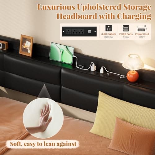 Homieasy Twin Daybed with Trundle and Charging Station