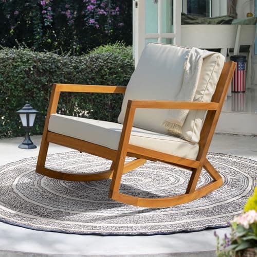 IDZO Premium Rocking Chair, 500lbs Capacity, Grey