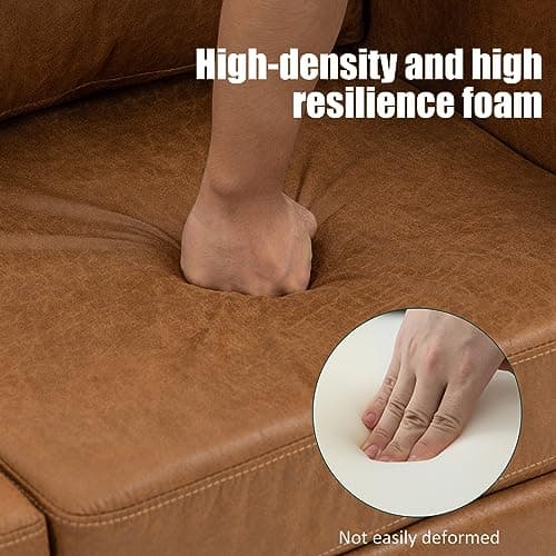 57" Loveseat Sofa Couch for Small Spaces with Solid Wood Legs
