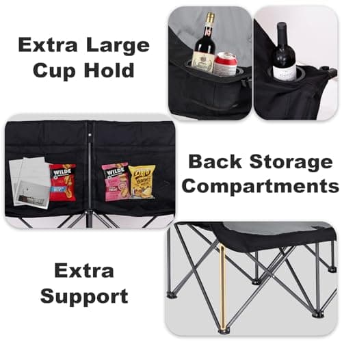 Heavy Duty 2 Person Camping Loveseat Chair for Adults
