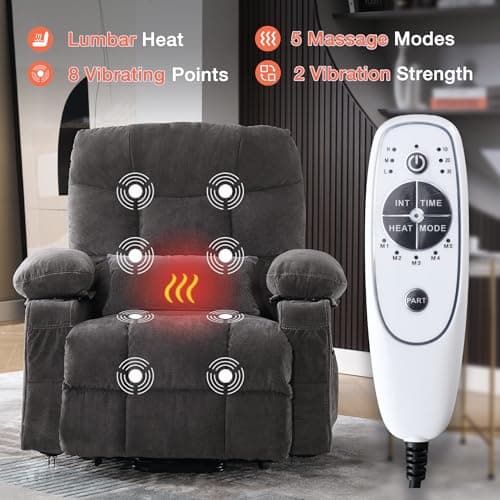 Power Lift Recliner Chair with Vibration Massage for Elderly Living Room  
Electric Lift Recliner with Lumbar Heating for Elderly Living Room  
Electric Lift Recliner Single Sofa with Side Pocket for Elderly Living Room