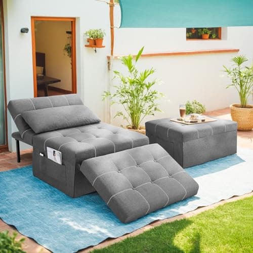 SEJOV 4-in-1 Multi-Function Sofa Bed, Dark Gray