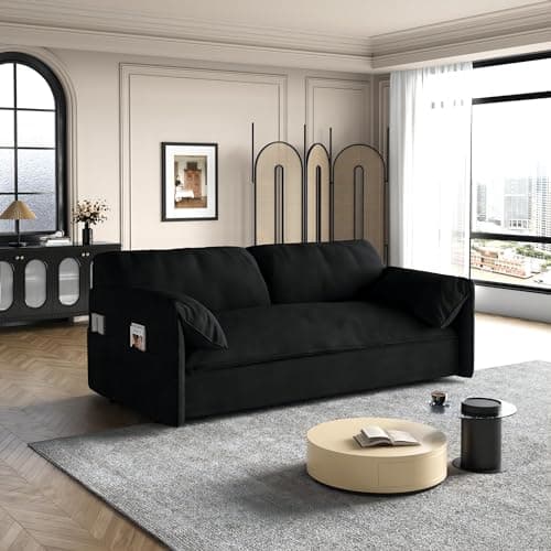 Eafurn Queen Size 3-in-1 Pull Out Sofa Bed with Storage Velvet Couch