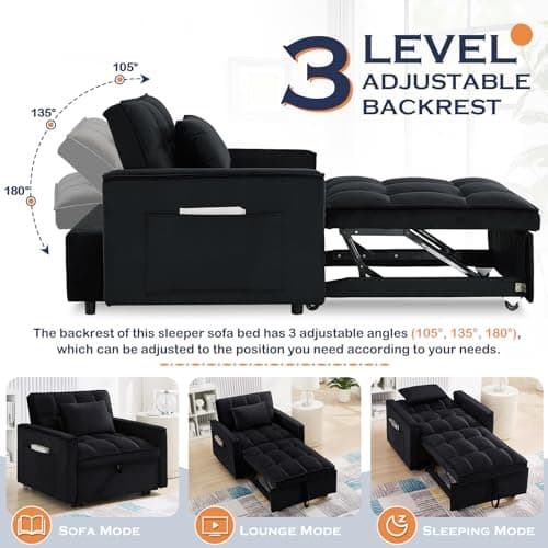 Convertible Sleeper Chair Bed