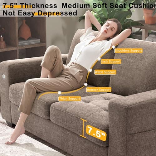 Hanherry 70" Loveseat Sofa, Modern Comfy Couch for Living Room
