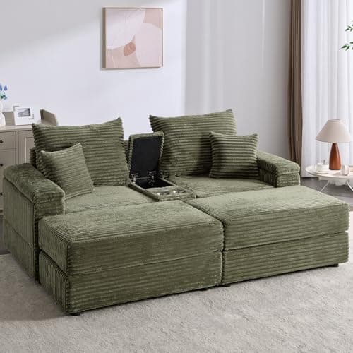 Oversized Chaise Lounge Chair with Ottoman for Indoor Use in Living Room