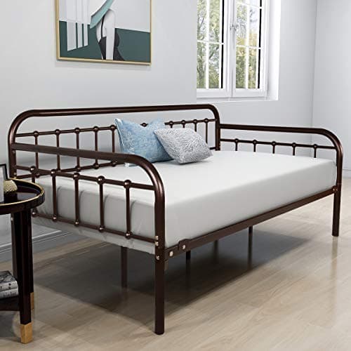 HOMERECOMMEND Heavy Duty Metal Day Bed Frame with Mattress Support