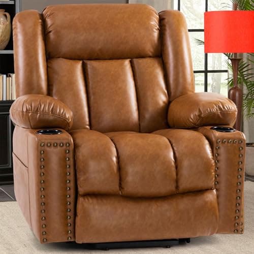 Large Heater & Massager Lift Chair Recliner, Dark Brown, 3 Positions