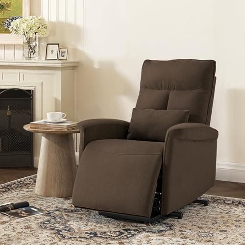 Electric Power Lift Recliner Chair for Elderly (Brown)