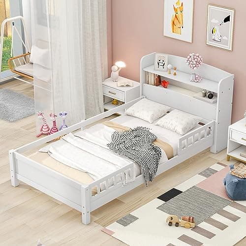 Velvet Daybed with Storage Drawers and Striped Headboard Design, Twin Size, Pink