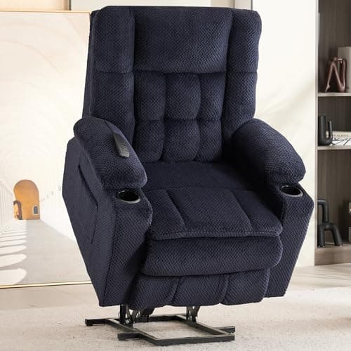 Elderly Lift Chair with Massage & Heating, Recliner with Cup Holders & USB Port