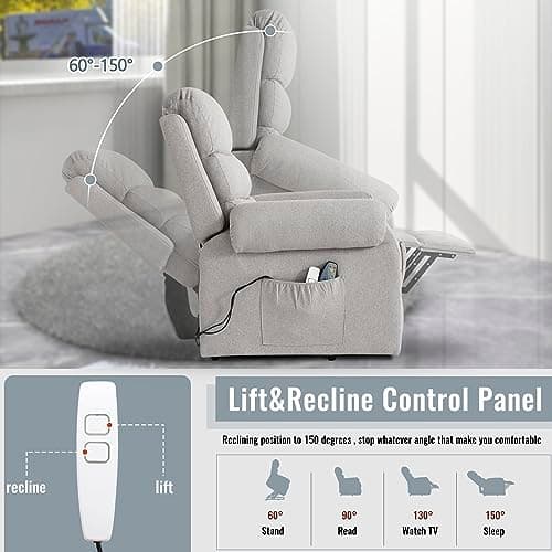 Power Lift Recliner Chair for Elderly with Heat and Massage
