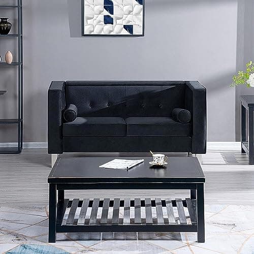 Naomi Home White Chesterfield Tufted Sleever Love Seat 42133AM