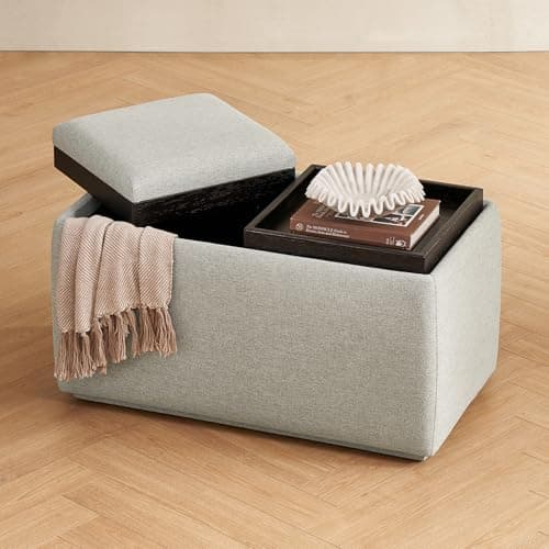 Mopio Sophie 51" Curved Ottoman Storage Bench, Bedroom Seating & Storage
