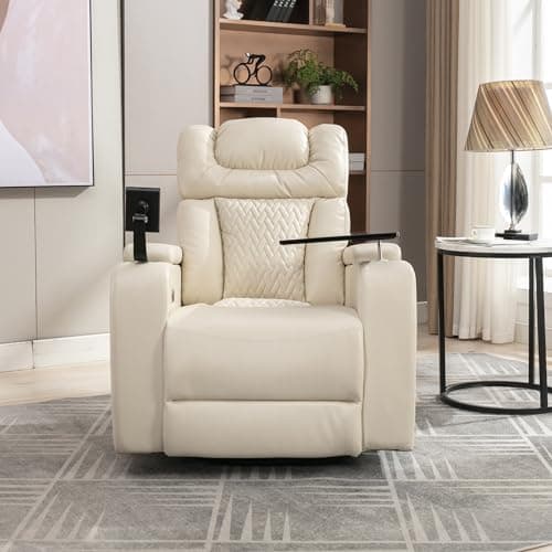 Merax Brown Electric Gaming Recliner Chair with USB Port and Ambient Lighting Home Theater Seating
