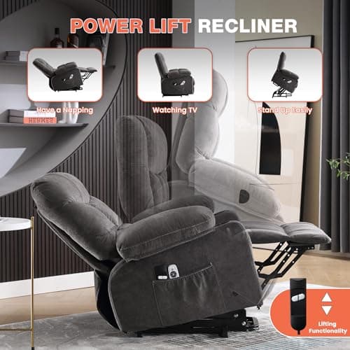 Power Lift Recliner Chair with Vibration Massage for Elderly Living Room  
Electric Lift Recliner with Lumbar Heating for Elderly Living Room  
Electric Lift Recliner Single Sofa with Side Pocket for Elderly Living Room