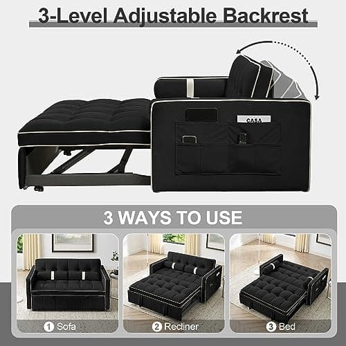 Convertible Sleeper Sofa Bed for Small Spaces
