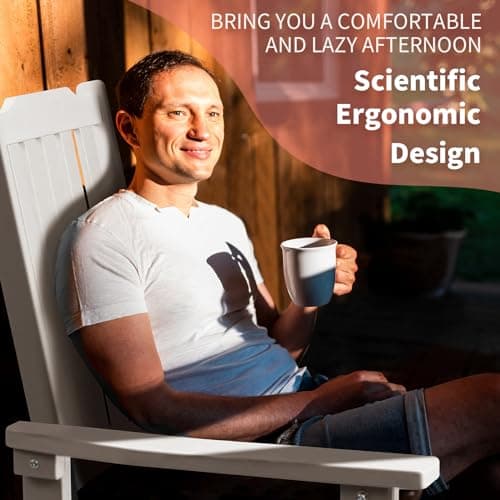 Weather Resistant Outdoor Rocking Chairs Set of 2