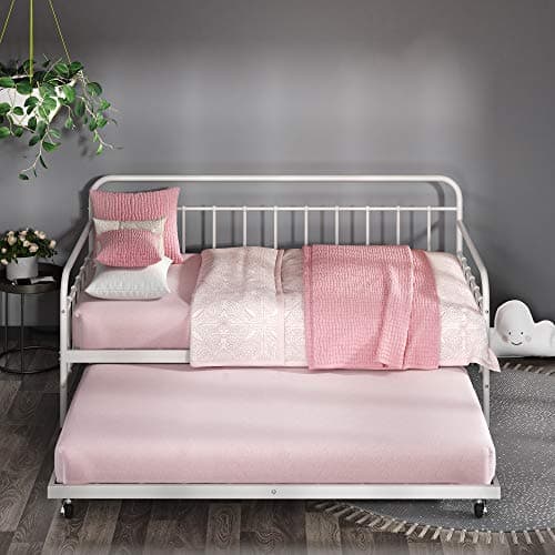 ZINUS Florence Twin Daybed with Rollout Trundle, Premium Steel Support