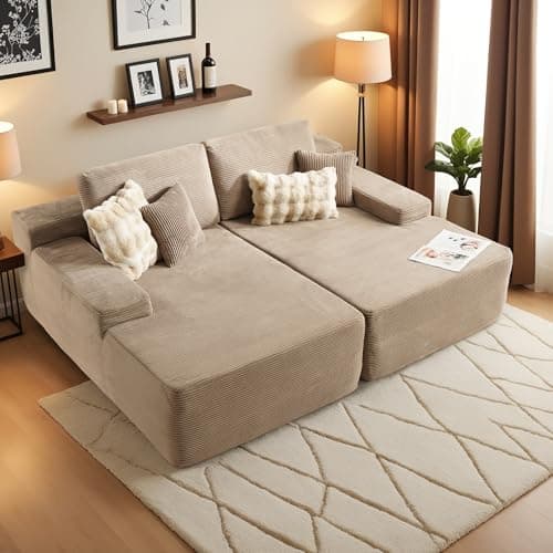 Oversized Chaise Lounge Chair, 81" Cloud Plush Grey Sofa Bed