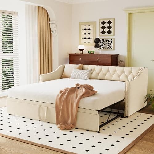 Twin Size Pop-Up Daybed with Extendable Frame (Gray)