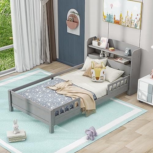 Velvet Daybed with Storage Drawers and Striped Headboard Design, Twin Size, Pink