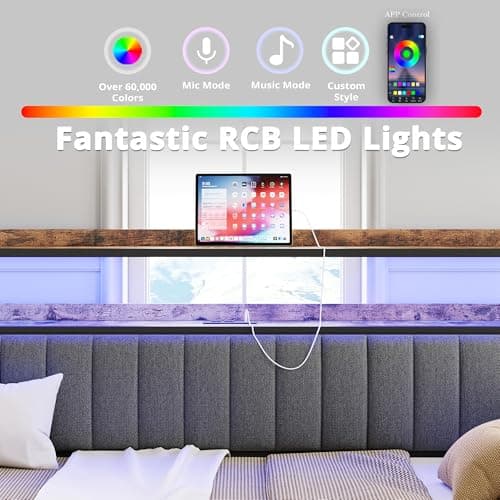 ANCTOR Twin Size Daybed with LED Lights & Charging Station