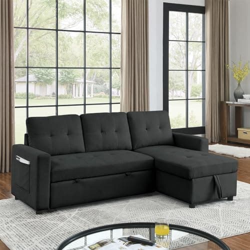Modern Modular Sectional Sofa with Reversible Chaise, Convertible 3-Seat Couch, Comfy Upholstery in Grey
