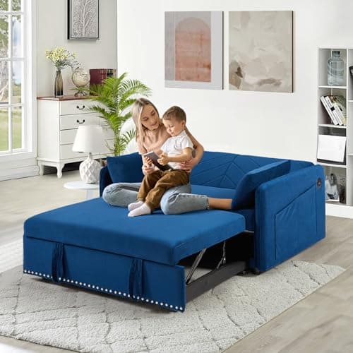 JEEOHEY 3 in 1 Convertible Sleeper Sofa Bed