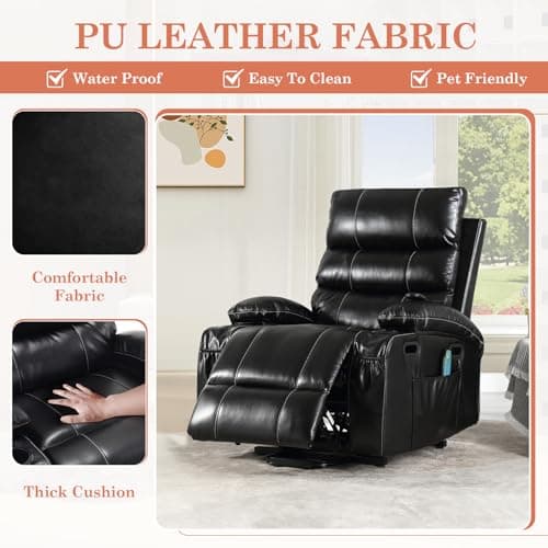 JEEOHEY Electric Power Lift Recliner Chair for Seniors with Massage & Heat, Large Single Sofa Perfect for Home Theater Seating(Black)  
JEEOHEY Electric Power Lift Recliner Chair with Side Pockets&Cup Holders for Adults(Black)  
JEEOHEY Power Lift Re
