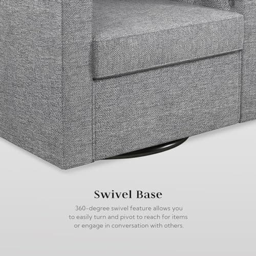 Gray Bonzy Home Swivel Chair for Living Room & Nursery
