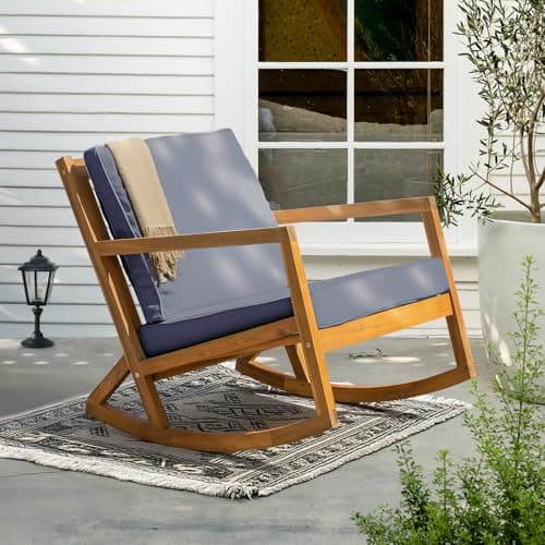 IDZO Premium Rocking Chair, 500lbs Capacity, Grey
