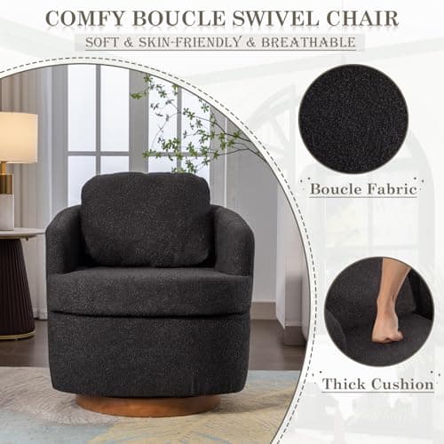 Modern Swivel Accent Chair for Nursery, Living Room, Bedroom, and Club