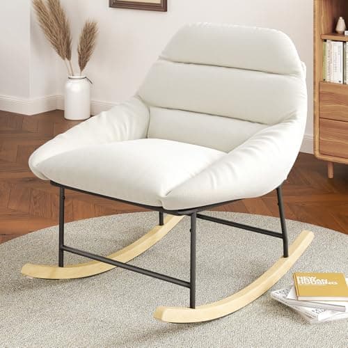 Vesgantti Green Sherpa Fleece Outdoor Rocking Chair