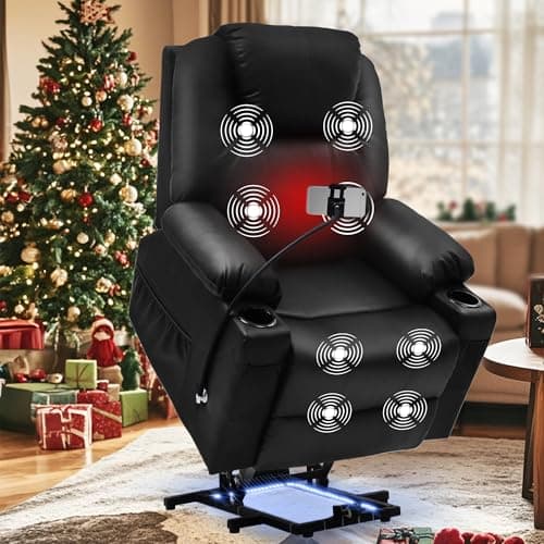 YITAHOME Electric Recliner Chair with Phone Stand & Massage Black