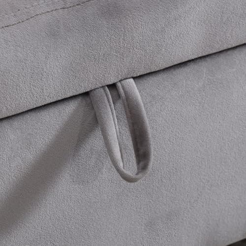 Black Velvet Tufted Storage Bench with Arms for Bed and Living Room