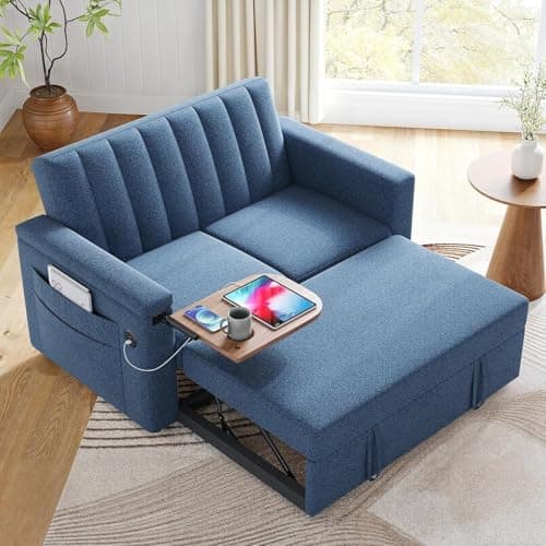 Marsail 3-in-1 Pull Out Sofa Bed with USB Charging & Storage