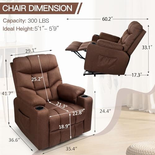 Esright Electric Lift Chair for Elderly with Heated Massage and USB Charge Port  
Esright Heavy Duty Electric Recliner with Side Pockets and Cup Holders for Elderly  
Esright Electric Lift Chair for Elderly with Heated Vibration Massage and Side Pock