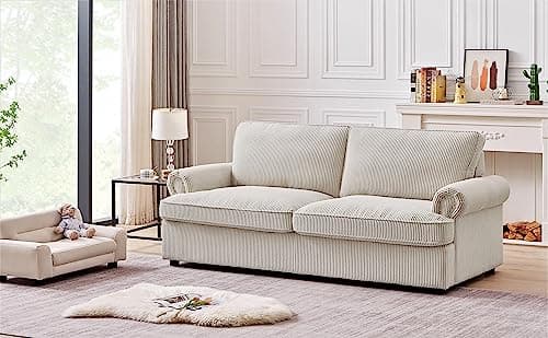 Memory Foam Reversible Sleeper Sofa: Comfortable Full Size Bed Couch for Living Rooms