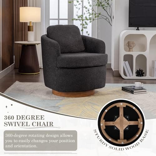 Modern Swivel Accent Chair for Nursery, Living Room, Bedroom, and Club