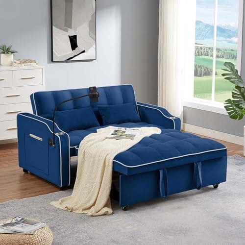 Convertible Sleeper Sofa Bed with USB&Type C Port for Small Spaces