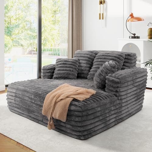 JEEOHEY Plush Faux Fur Sleeper Sofa Couch Bed for Living Room & Bedroom (Black)
| JEEOHEY Oversized Chaise Lounge Chair with Compression Foam for Comfort (Black)
| JEEOHEY Fluffy Comfy Cloud Couch with Wide Armrests for Relaxation (Black)