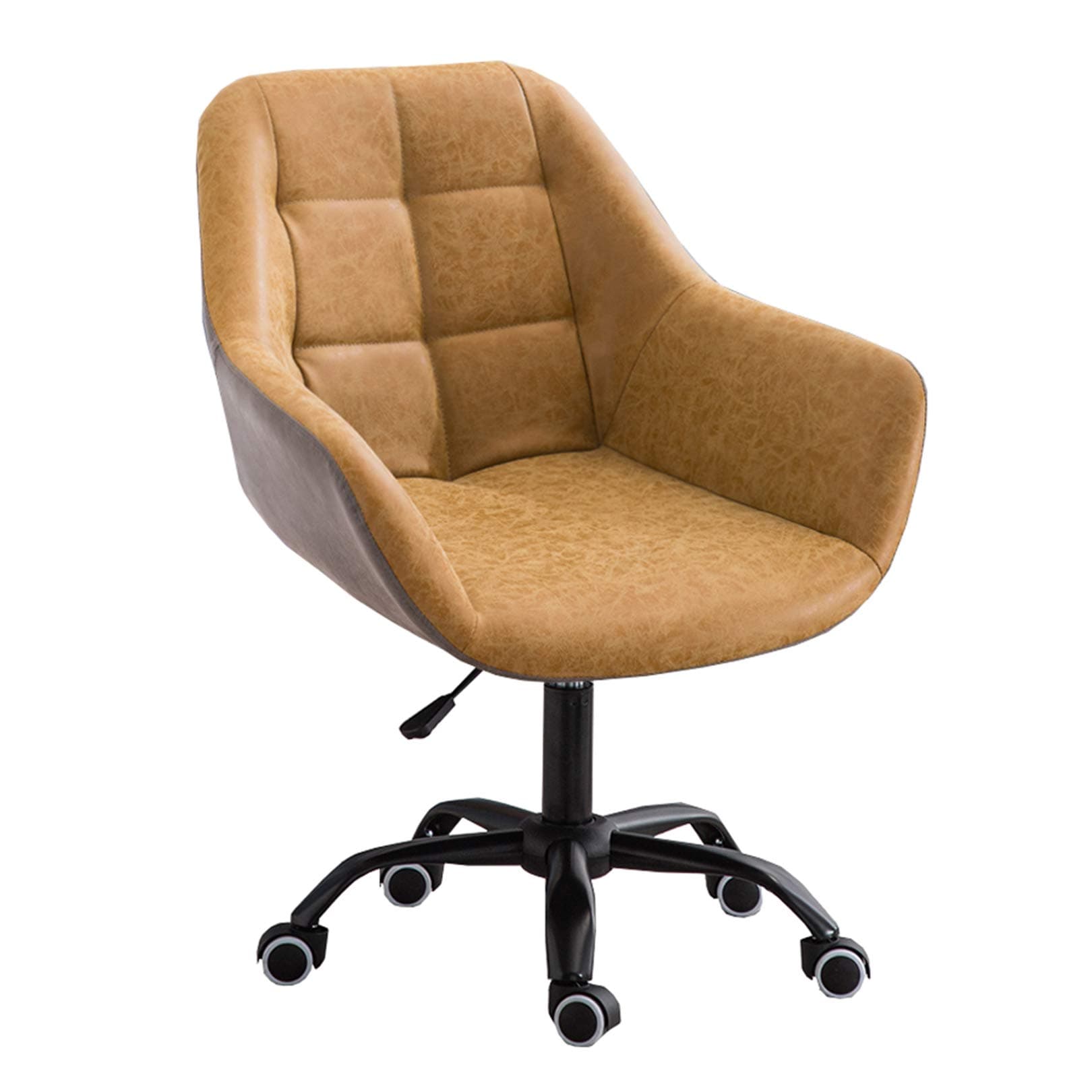 360 Degree Swivel PU Leather Desk Chair, Height Adjustable for Home Office and Living Room