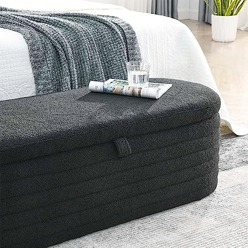 Modern Tufted Ottoman Storage Bench with Large Space