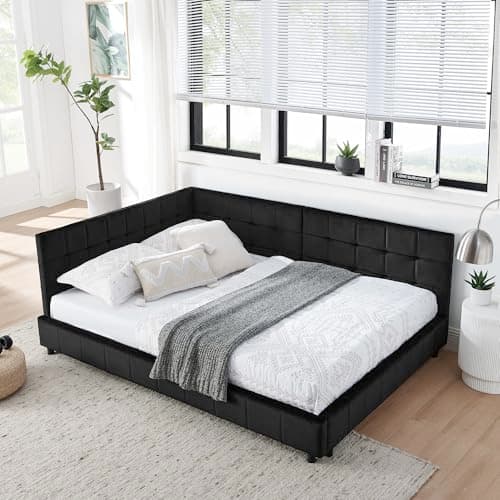 Twin Velvet Daybed with Pop-up Trundle & USB Port, Space-Saving & Easy Assembly