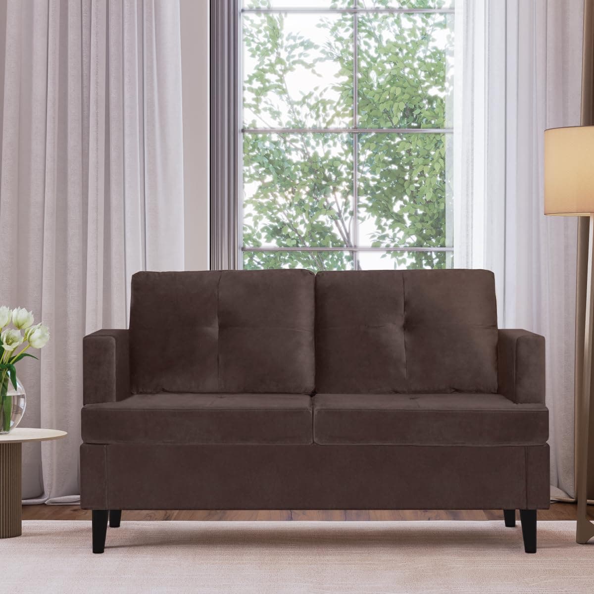 Milliard Small Velvet Loveseat for Small Spaces