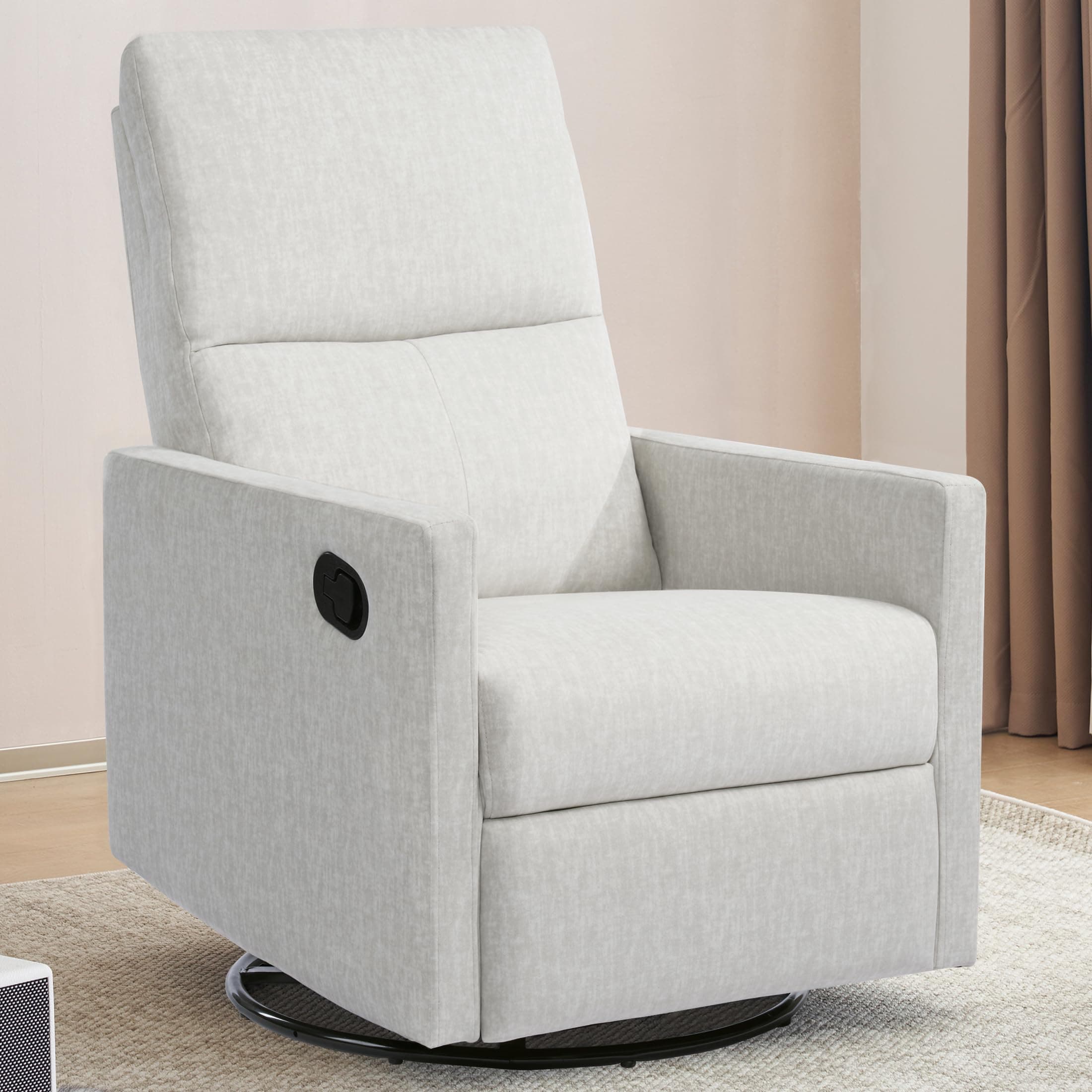 Beige Reclining Rocking Chair for Adults & Nursery Living Room Bed