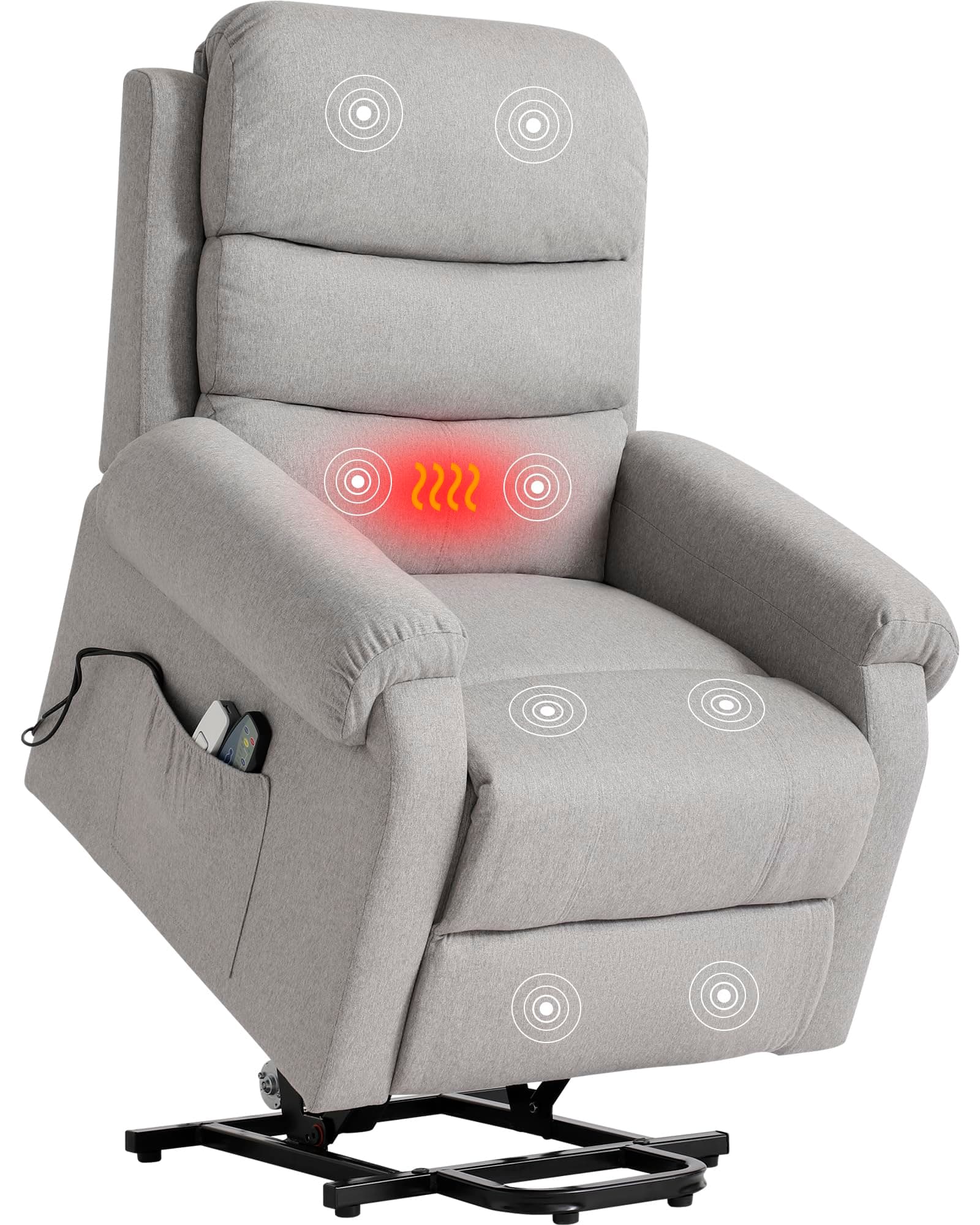 Power Lift Recliner Chair for Elderly with Heat and Massage